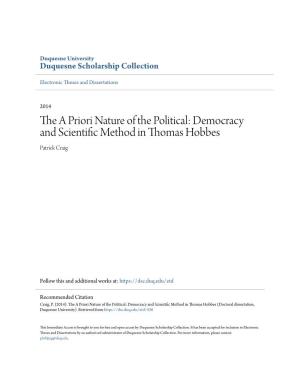 Democracy and Scientific Method in Thomas Hobbes