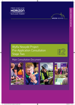 Wylfa Newydd Project Pre-Application Consultation Stage Two A4 (Portrait) MCD Main Consultation Document.Indd 1