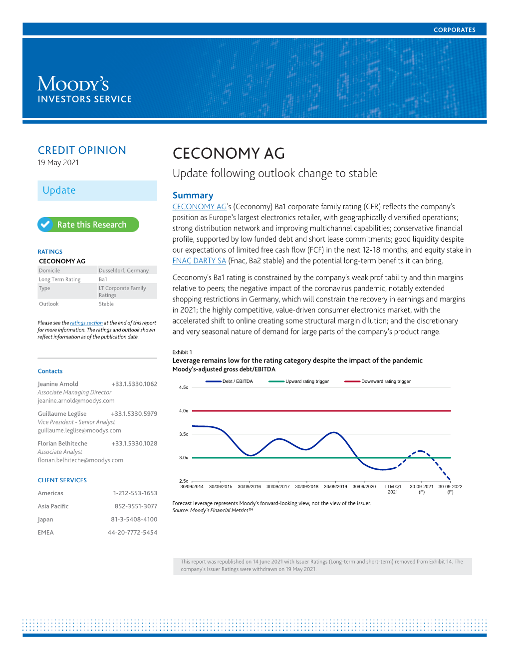 Moody's Credit Opinion