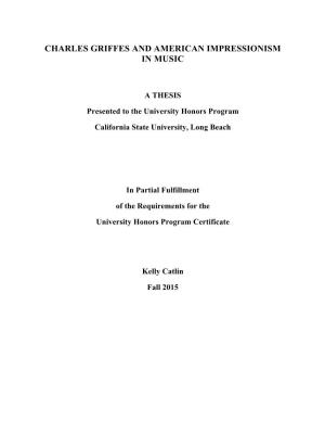 Charles Griffes and American Impressionism in Music
