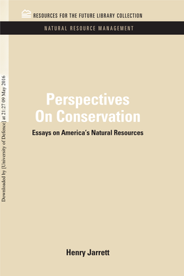 Perspectives on Conservation