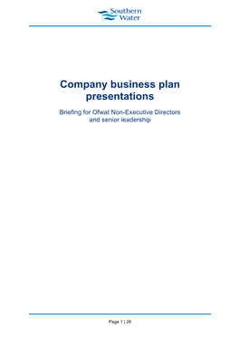 Company Business Plan Presentations