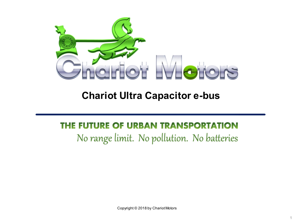 Chariot Ultra Capacitor E-Bus
