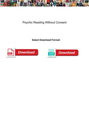 Psychic Reading Without Consent