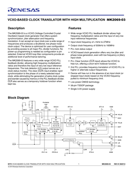 MK2069-03 Datasheet