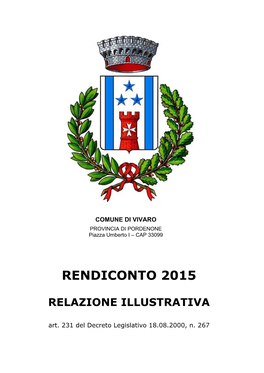 Rendiconto 2015