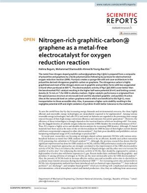 Nitrogen-Rich Graphitic-Carbon@Graphene As A