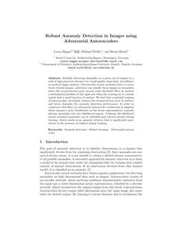 Robust Anomaly Detection in Images Using Adversarial Autoencoders
