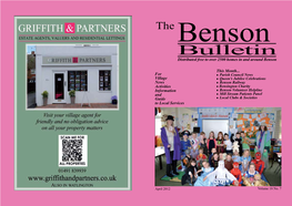 The Benson Bulletin Distributed Free to Over 2500 Homes in and Around Benson