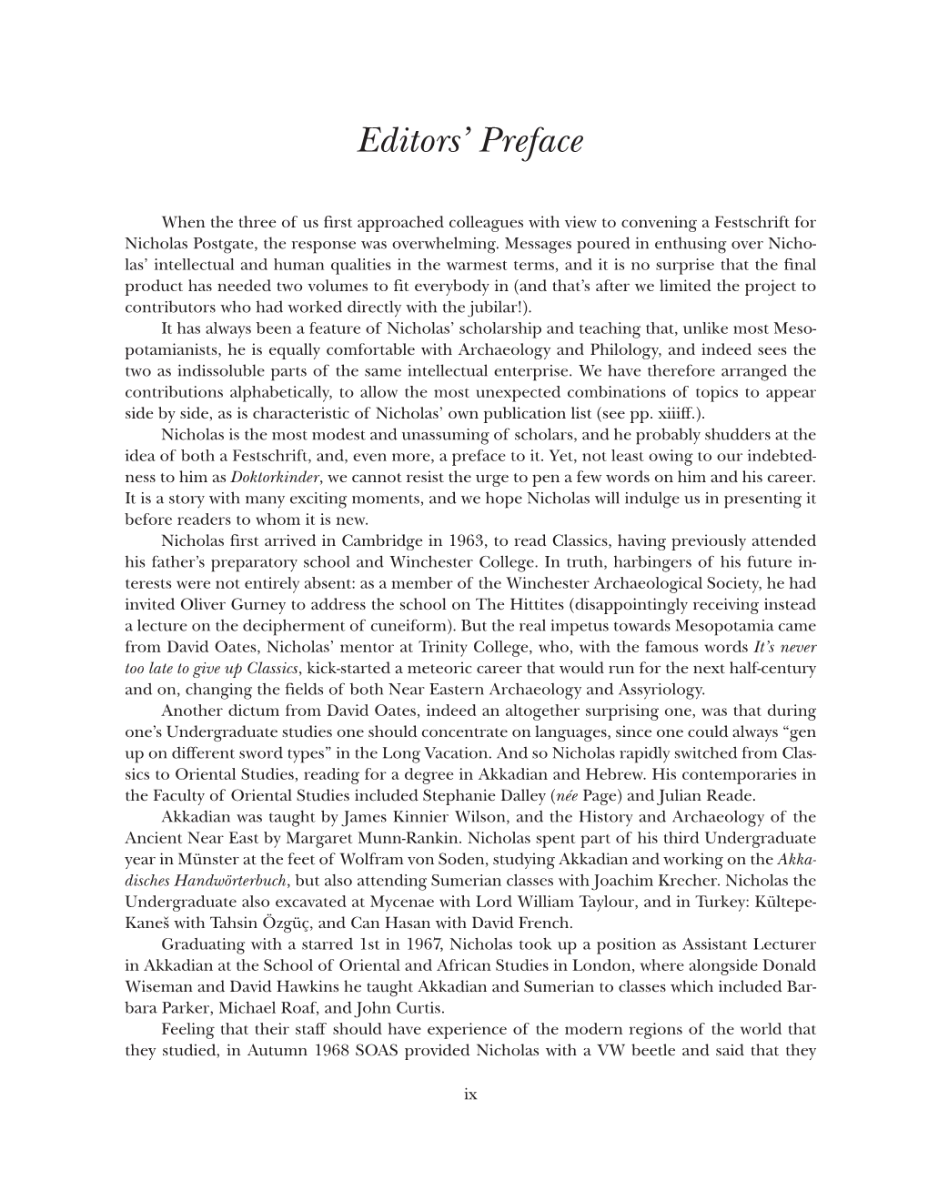 Editors' Preface