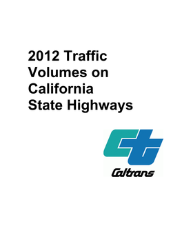 2012 Traffic Volumes on California State Highways