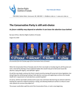 The Conservative Party Is Still Anti-Choice