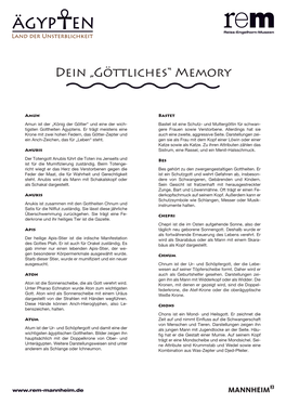 Dein „Göttliches“ Memory