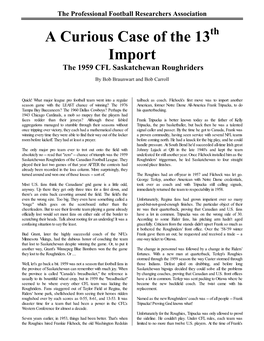 1959:A Curious Case of the 13Th Import