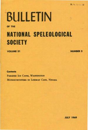 Bulletin of the National Speleological Society