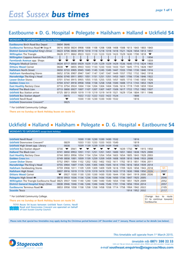 East Sussex Bus Times Page 1 of 1