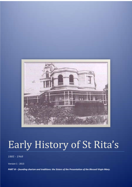 Early History of St Rita's