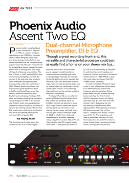 Phoenix Audio Ascent Two EQ