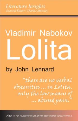 Vladimir Nabokov Lolita by John Lennard “There Are No Verbal Obscenities