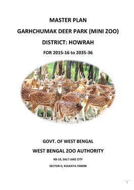 MINI ZOO) DISTRICT: HOWRAH for 2015-16 to 2035-36