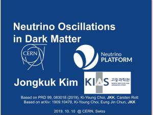 Jongkuk Kim Neutrino Oscillations in Dark Matter