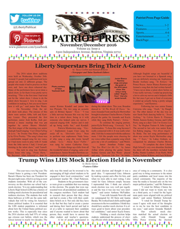 Patriot Press November/December 2016 Issue