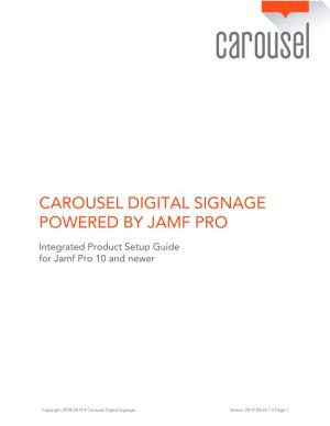 Carousel Digital Signage Powered by Jamf Pro