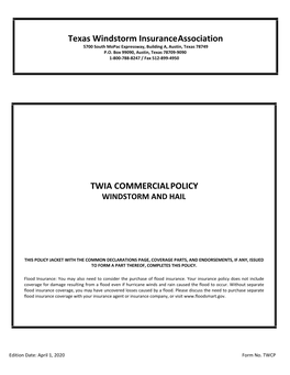 Twia Commercial Policy Windstorm and Hail