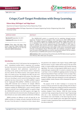 Crispr/Cas9 Target Prediction with Deep Learning