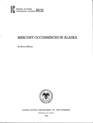 Mercury Occurrences in Alaska