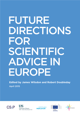 Future Directions for Scientific Advice in Europe