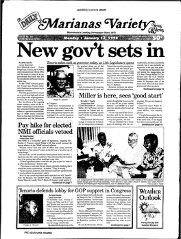 Arianas %Riet.R,:;~ Micronesia's Leading Newspaper Since 1972 B&) E\VS