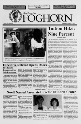 Tuition Hike: Nine Percent by John B