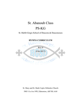 St. Abanoub Class PS-KG St