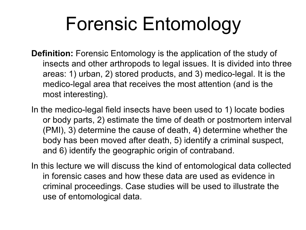 Forensic Entomology