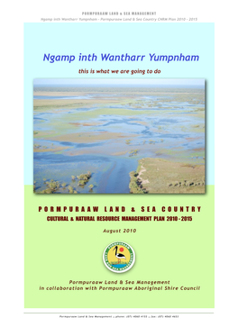 Pormpuraaw Land & Sea Country CNRM Plan 2010