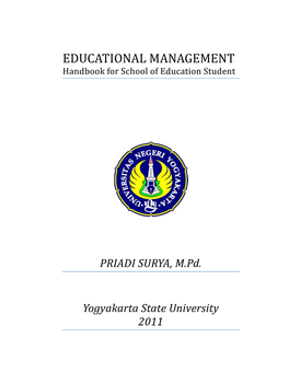 EDUCATIONAL MANAGEMENT Handbook for School of Education Student