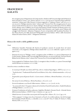 Francesco Galatà Curriculum Vitae 0.Pdf