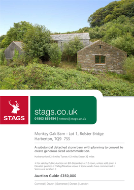 Stags.Co.Uk 01803 865454 | Totnes@Stags.Co.Uk