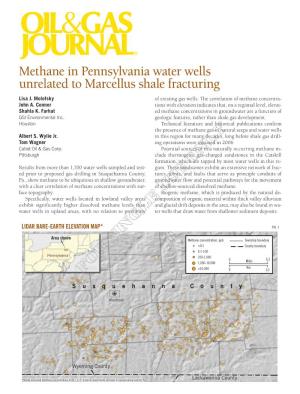 Methane in Pennsylvania Water Wells Unrelated to Marcellus Shale Fracturing Lisa J