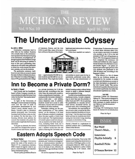 The Undergraduate Odyssey