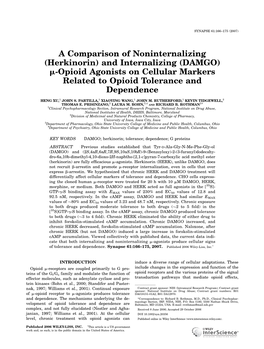 (Herkinorin) and Internalizing (DAMGO) Μ-Opioid