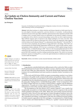 An Update on Cholera Immunity and Current and Future Cholera Vaccines