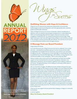 Wings for Success 2012 Annual Report