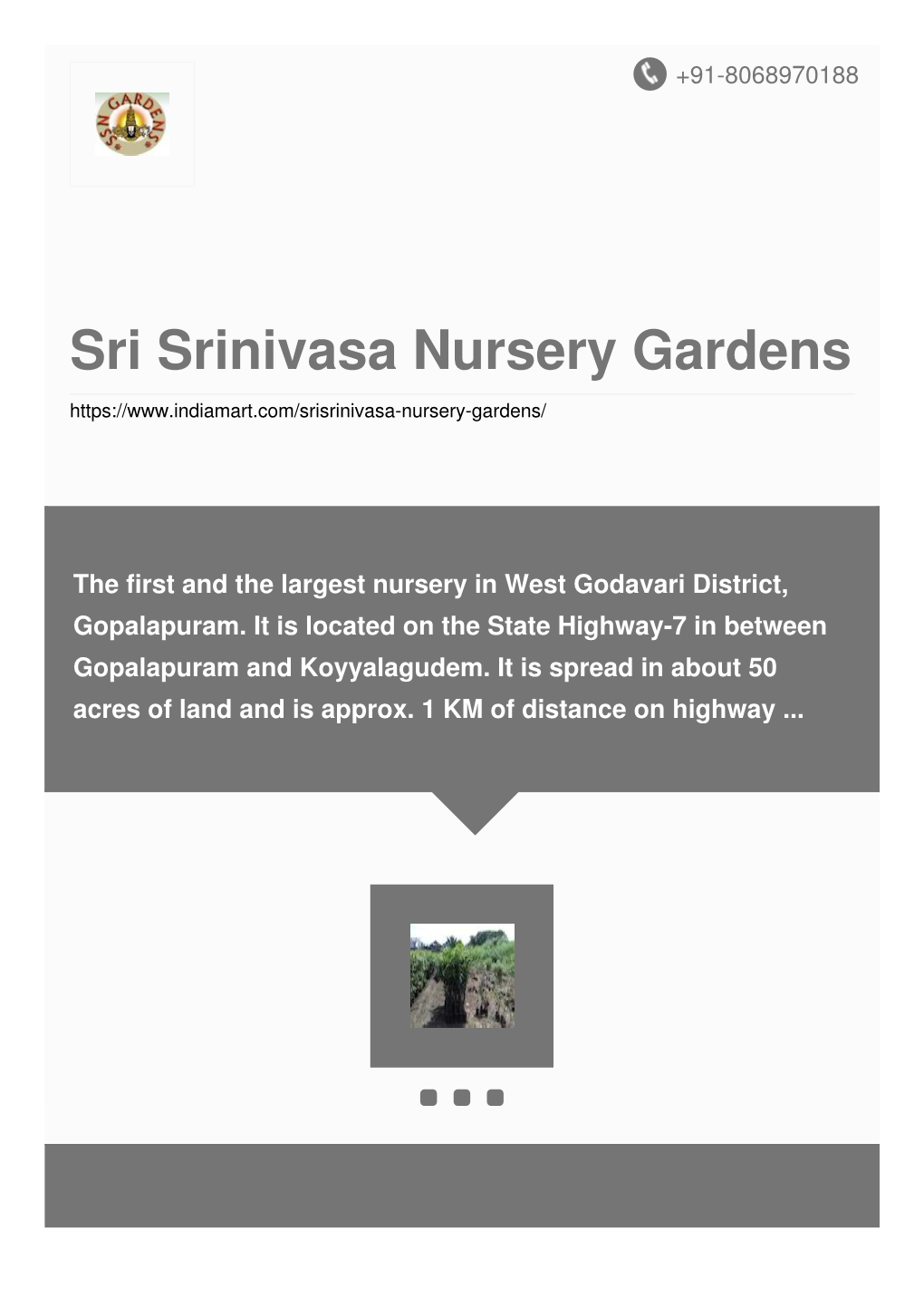 Sri Srinivasa Nursery Gardens