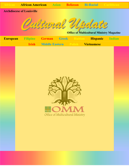 Cultural Updateupdate Office of Multicultural Ministry Magazine