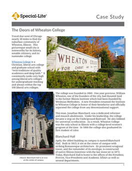 Wheaton College Case Study