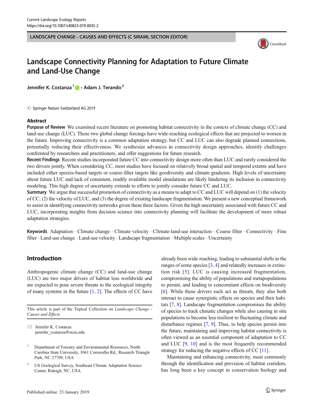 Landscape Connectivity Planning for Adaptation to Future Climate and Land-Use Change