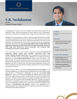 V.R. Neelakantan Partner Projects & Project Finance