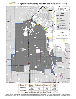 The Digital Divide in Assembly District 59: Broadband Wireline Service